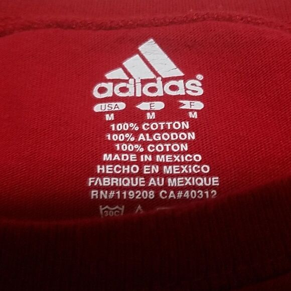 Red Nebraska Huskers Adidas Short Sleeve Tee (M) - Picture 7 of 7